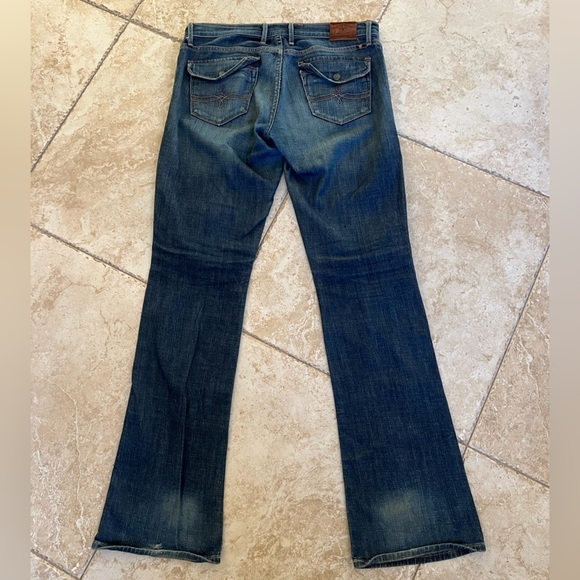 Lucky BRAND Vintage Cate boot leg flare with flap pockets distressed size 29 - Picture 5 of 15